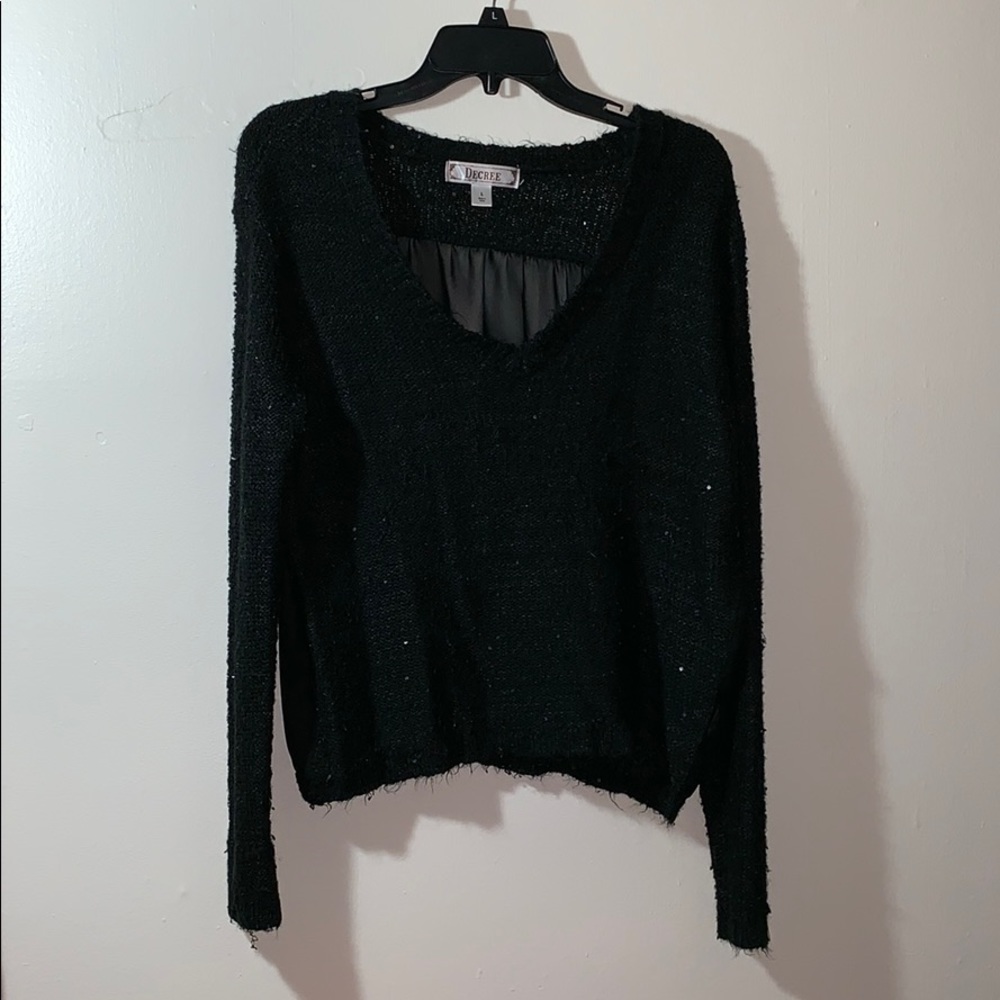 black sweater